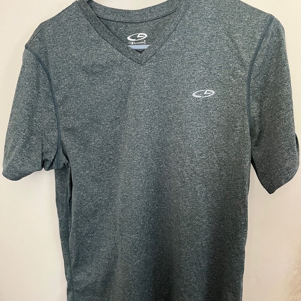 Champion Men's Gray V-Neck Shirt